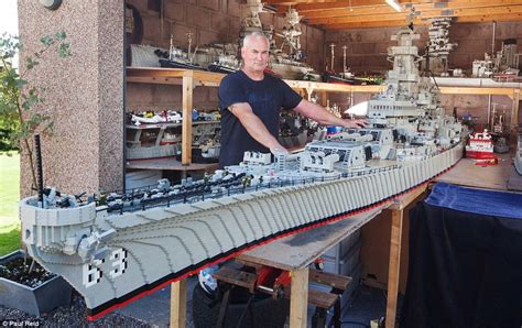 Fisherman Spent 3 Years Building Massive 24 Foot Long Lego Uss Missouri