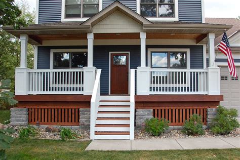 Adding the railing seriously changes the entire look of the front of your house. Front Porch Railings Ideas Patio Railing Decks Columns ...