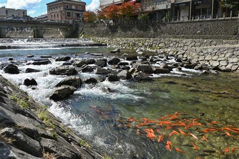 Miyagawa River, Takayama, Japan Redactionele Afbeelding - Afbeelding ...