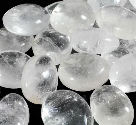 Bulk Polished Clear Quartz Pebbles 10 Pack For Sale