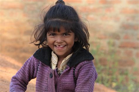 Poor Girl Happy Girl Poverty India Free Image From