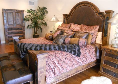 Popular bedroom set designs have beds, cabinets, side tables, storage sections, etc. Silverton Western Bedroom Set | Western Furniture ...