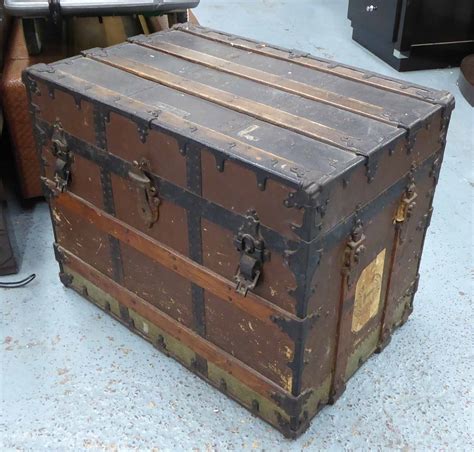 C A Taylor Trunk Works Steamer Trunk Early 20th Century American