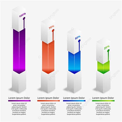 Gambar Slide Berwarna Warni Desain Presentasi Infografis 3d Penuh