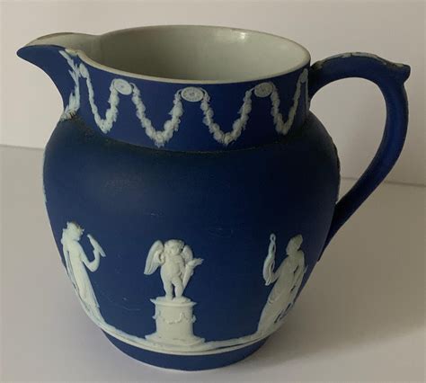 Wedgwood Dark Blue Jasperware Pitcher For Sale At 1stdibs