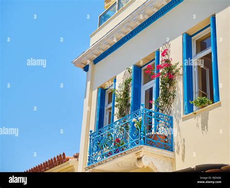 Greece Blue Balcony Hi Res Stock Photography And Images Alamy