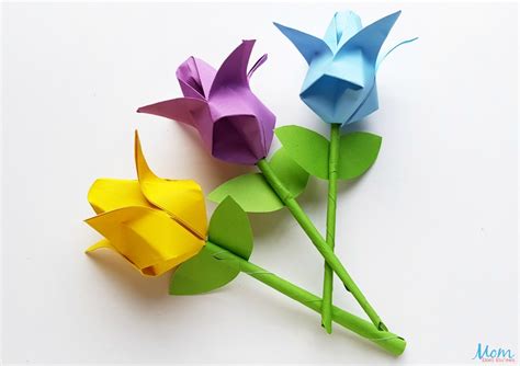 Origami Tulips A Fun Paper Craft Mom Does Reviews