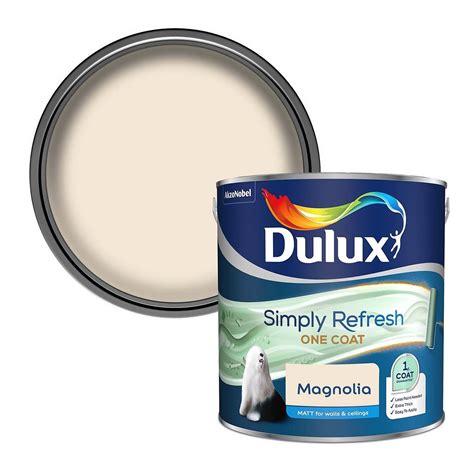 Dulux Simply Refresh One Coat Matt Emulsion Paint Magnolia 25l