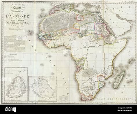 Illustration Of The Old 18th Century Map Of Africa Stock Photo Alamy