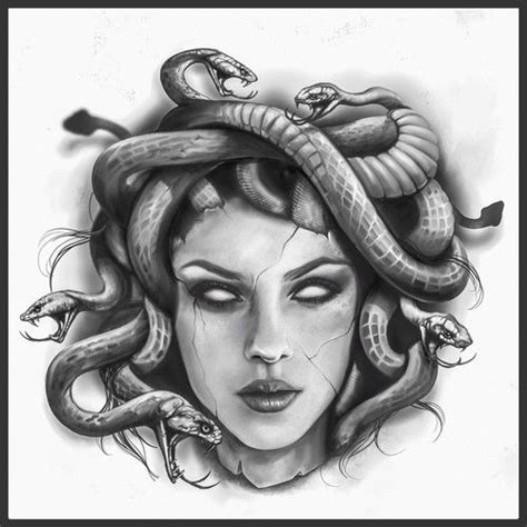 Realism Medusa Tattoo Mythology Tattoos Medusa Tattoo Greek Mythology