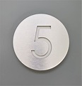 Door number sign. Exam room numbers. Silver door number plaque ...