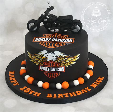 Harley birthday picture printed on edible paper. Ponty Carlo Cakes