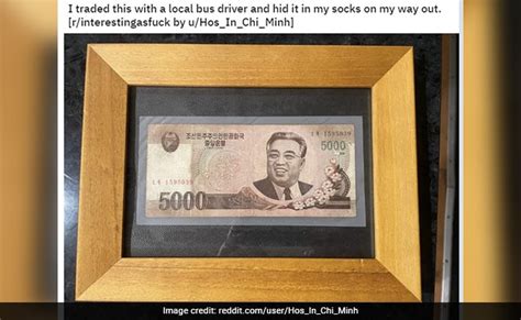 Reddit User Posted Photo Of North Korean Money Smuggled In Socks