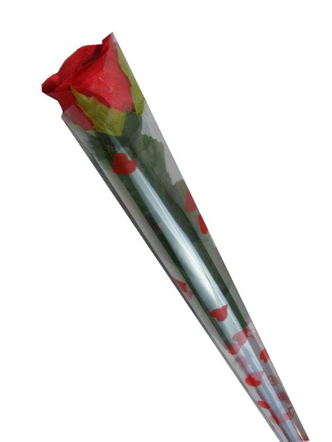 Here at the bradford exchange, we offer valentine's day gifts that are expertly handcrafted to say what's in your heart, and our selection of. Single Silk Red Rose in cellophane with red hearts Special ...