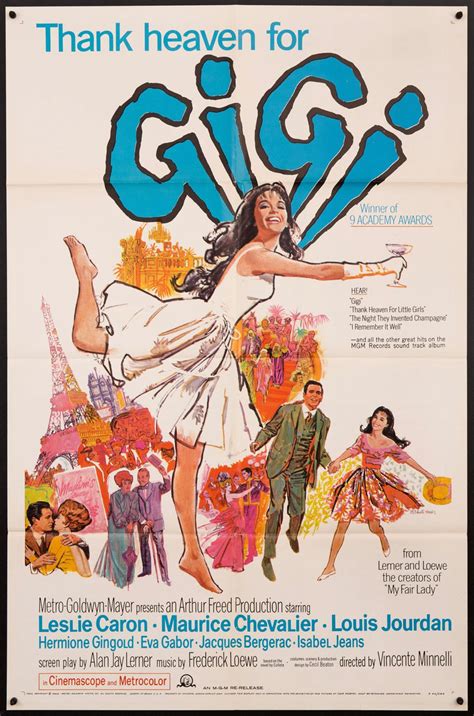 Gigi Movie Poster 1 Sheet 27x41 Original Vintage Movie Poster 7697
