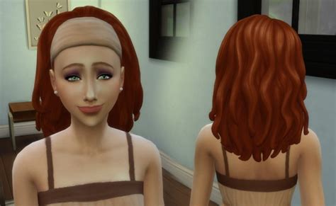 Mystufforigin Long Wavy Bandana Hair Retextured Sims 4 Hairs