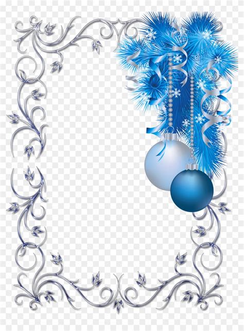 Large Transparent Christmas Blue And White Photo Frame Christmas