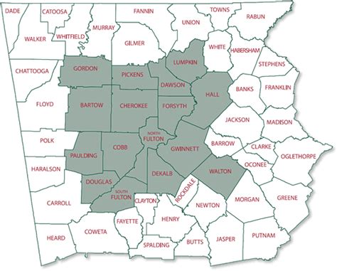 What County Is Atlanta In Georgia Map