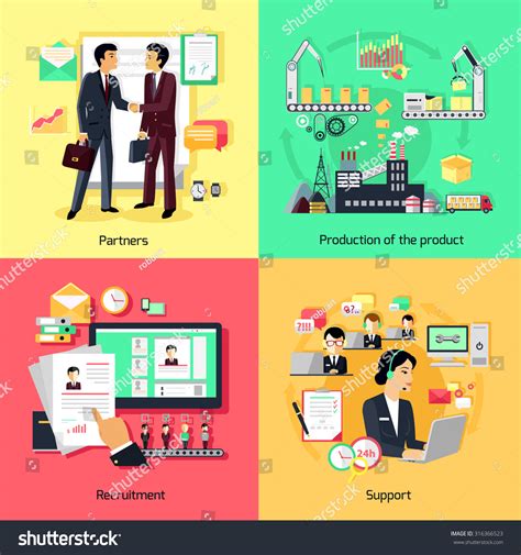 Concept Recruiting Support Partnership Partnership Business Stock Vector (Royalty Free 