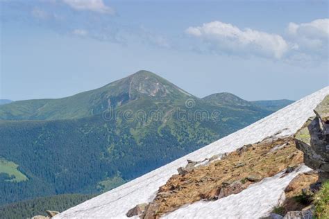 Mountain Peak Hoverla In The Eastern Carpathians Ukraine Stock Image