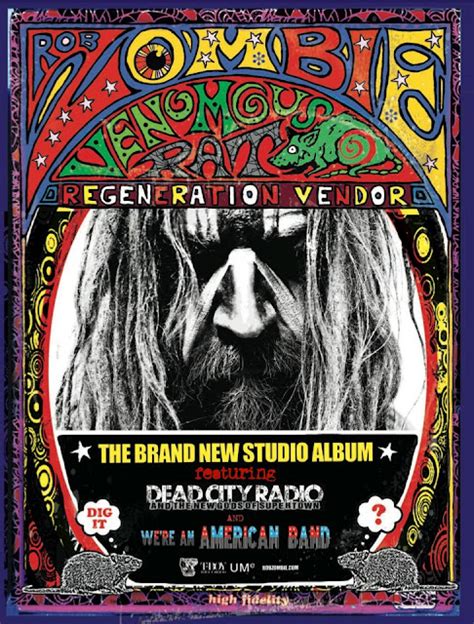Horns Up Rocks Rob Zombie Reveals Track Listing And New Single From Venomous Rat Regeneration