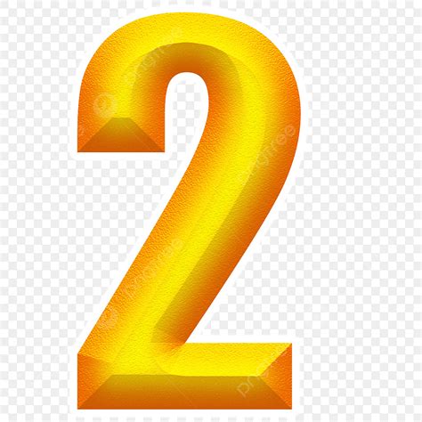 Number 2 Clipart Hd Png Yellow 3d Number 2 Number Collection Symbol