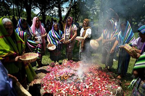 Members Of The Nahua Pipil Celebrate Autumnal Equinox Sfgate