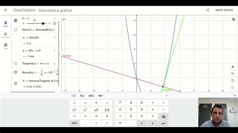 Recta Tangente Y Normal En Un Punto De Una Función En Geogebra Youtube