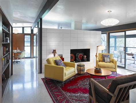 Midcentury Renovation In Austin Mid Century Living Room Modern