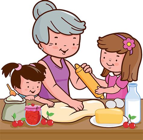 Royalty Free Grandmother And Granddaughter Clip Art Vector Images And Illustrations Istock