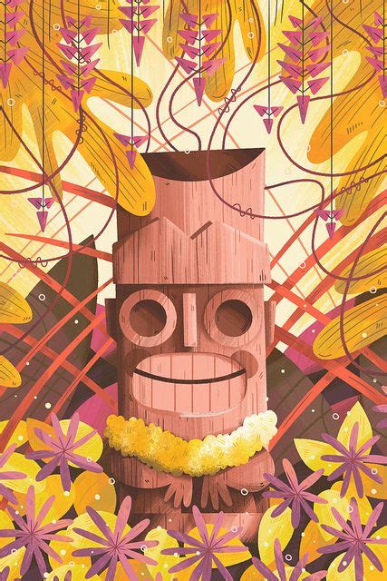 Tiki Wallpaper Two By Kolbisneat Via Flickr Hawaiian Tiki Hawaiian