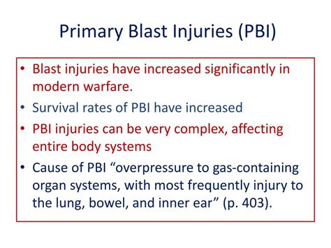 Ppt Blast Injury Assessment Across Systems Powerpoint Presentation