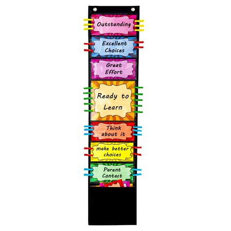 Buy Vnom Student Behavior Clip Chart For Classroom Management Kids