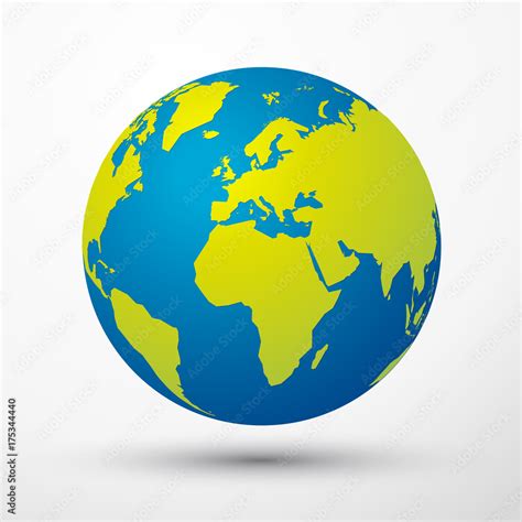 World Globe Europe And Africa Stock Vektorgrafik Adobe Stock
