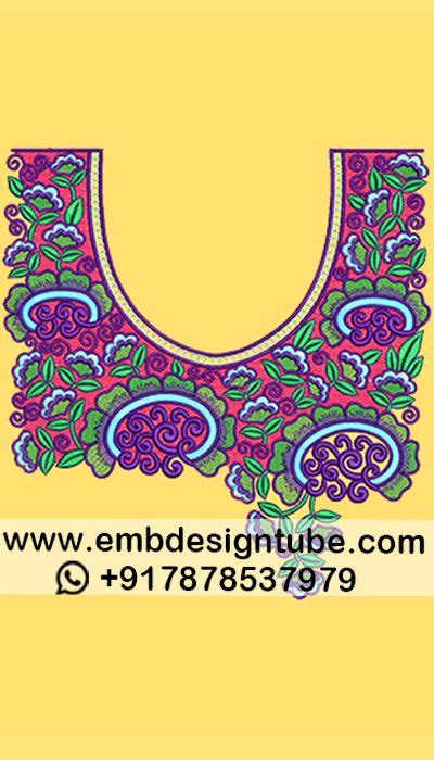 Pin By Lio Embdesigntube Blog On Neck Embroidery Designs Stitch