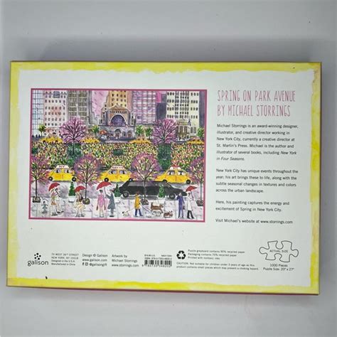 Galison Games Spring On Park Avenue 00 Piece Puzzle Michael