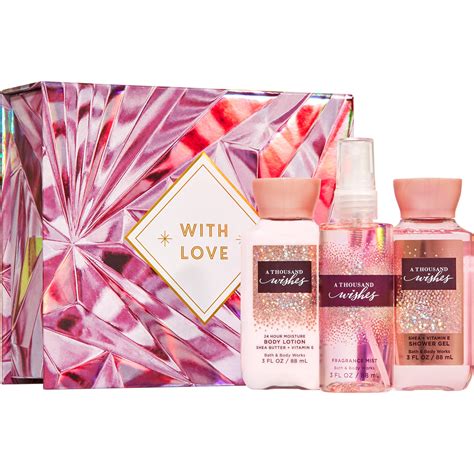 Bath Body Works A Thousand Wishes Mini Trio Easel Box T Set Body