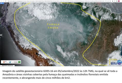 Fumaça de queimadas cobre 5 milhões de km² do Brasil e chega a outros