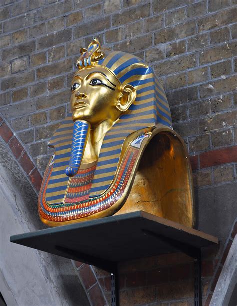 Tutankhamun Masks Pair Polychrome Egypt Westland London