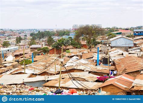 Kibera Jest Najwi Kszym Slumsem W Afryce Slums W Nairobi Kenia Zdj Cie Stock Editorial Obraz