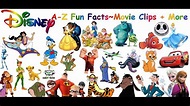 Disney Characters A-Z Disney Alphabet and Fun Facts! - YouTube