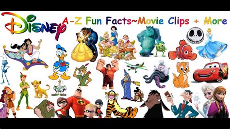 Disney Characters A Z Disney Alphabet And Fun Facts Youtube