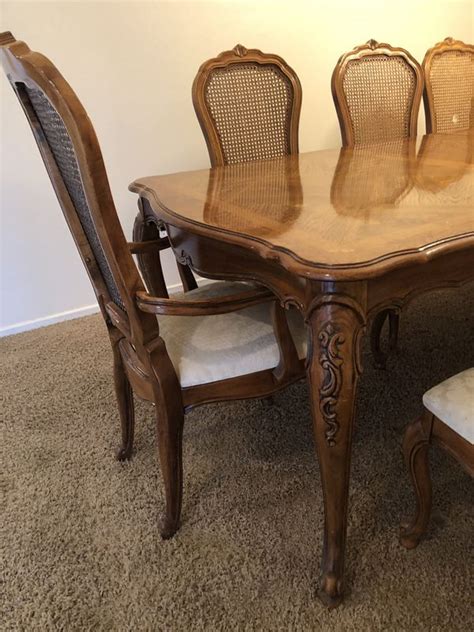 Only used a handful of times l pick up in cbs or offering drop off for an extra fee please message if interested. Thomasville solid oak formal dining room set for Sale in ...