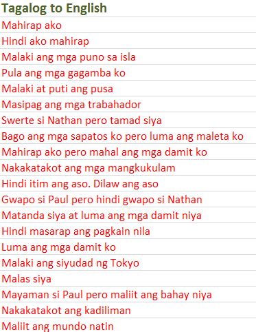 Basic Filipino Tagalog Adjectives With Exercises Duolingo