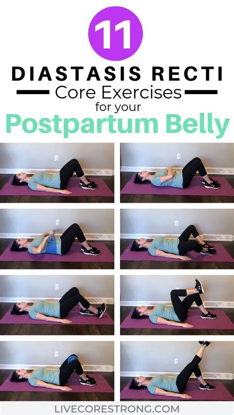 11 Diastasis Recti Core Exercises For Your Postpartum Belly Diastasis