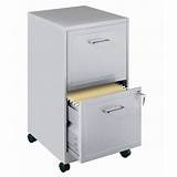 Silver Filing Cabinet 2 Drawer