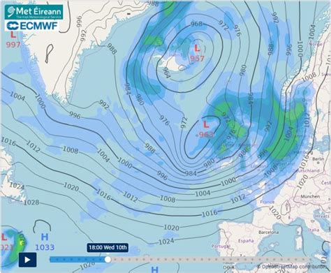 Weather Warning Met Eireann Issues Weather Warning As Deep Low Pressure System Tracks Towards