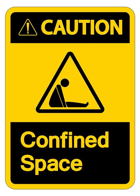 Caution Confined Space Symbol Sign Isolated On White Background 4659178
