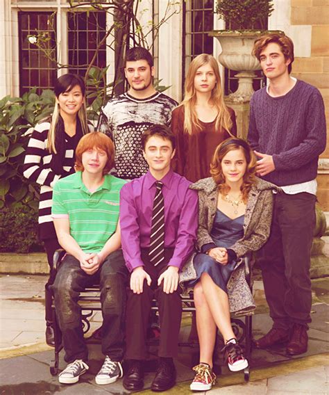 Mas a verdade é que nem tudo vai correr pelo me. Essa foto é simplesmente mágica...Os atores de Harry ...