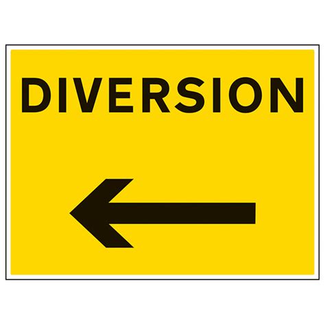 Diversion Arrow Left Traffic And Parking Signs Reflective Traffic